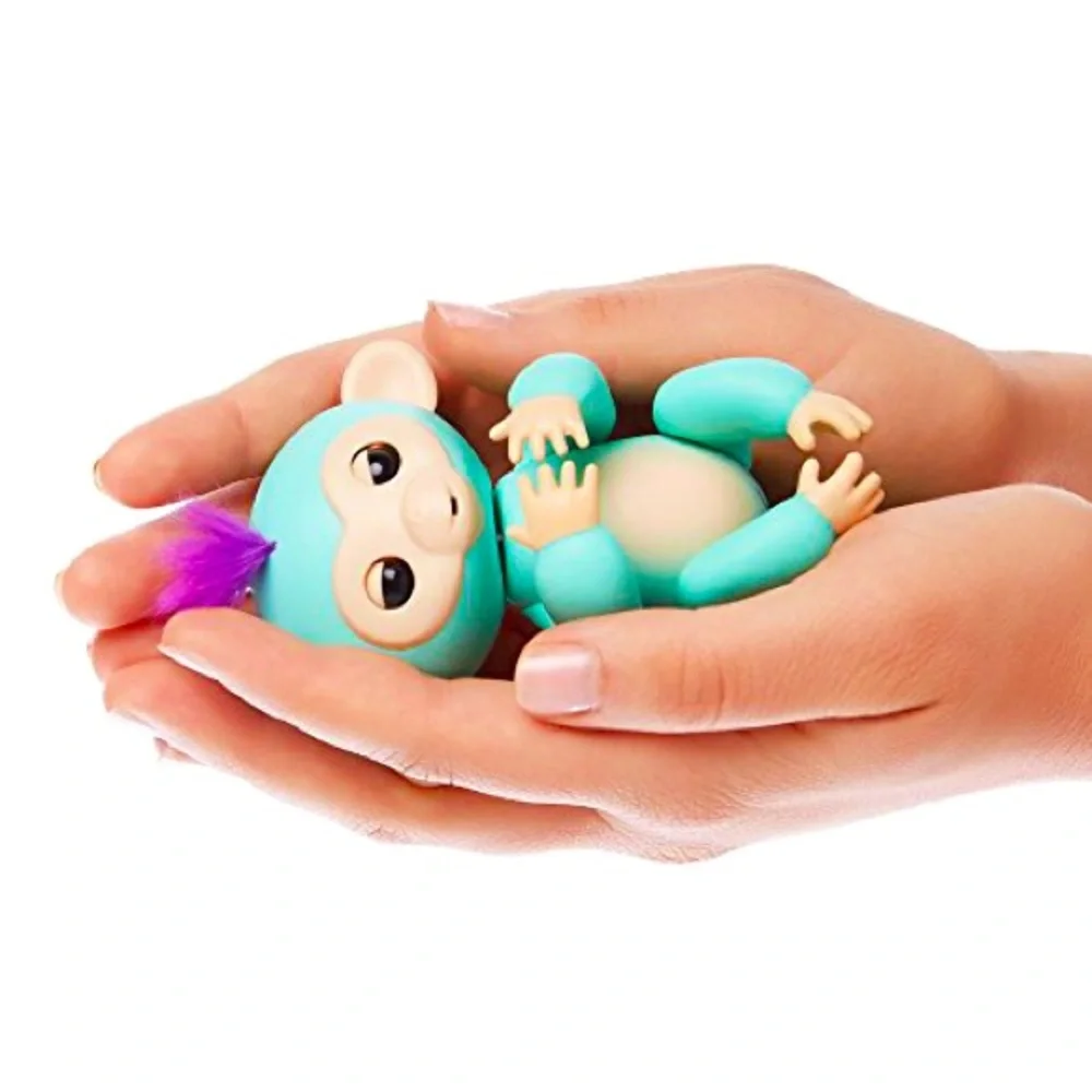 Fingerlings - interactive baby monkey - zoe (turquoise with purple hair) NEW!!! - Picture 5 of 7